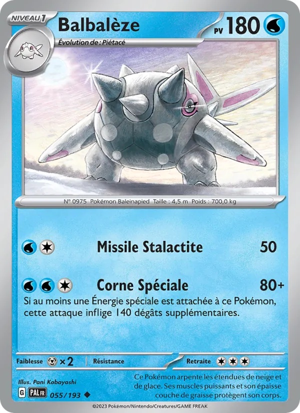 Balbalèze 055/193 - Évolutions à Paldea - Reverse - Pokémon JCC