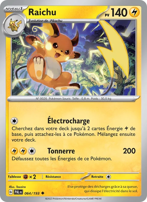 Raichu 064/193 - Évolutions à Paldea - Reverse - Pokémon JCC