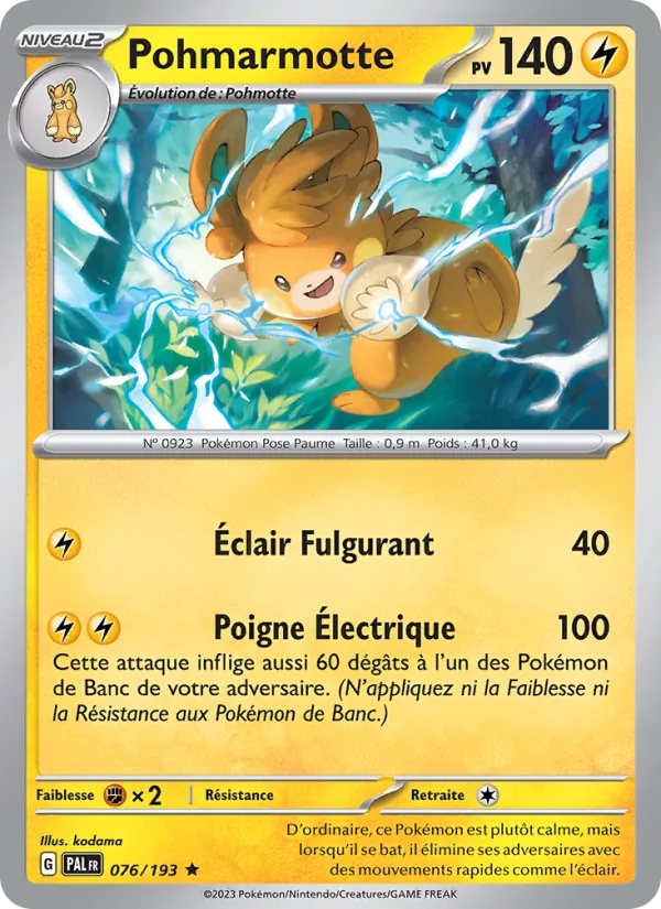 Pohmarmotte 076/193 - Évolutions à Paldea - Reverse - Pokémon JCC