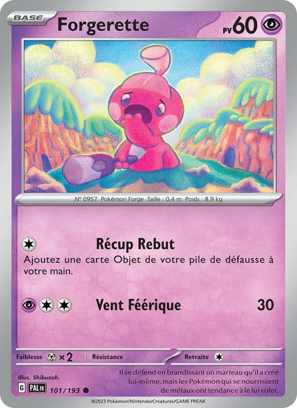 Forgerette 101/193 - Évolutions à Paldea - Reverse - Pokémon JCC