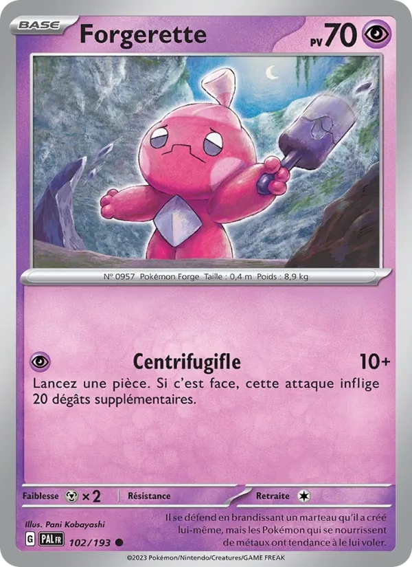 Forgerette 102/193 - Évolutions à Paldea - Reverse - Pokémon JCC