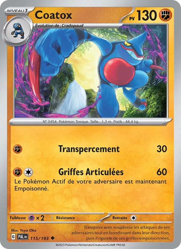 Coatox 115/193 - Évolutions à Paldea - Reverse - Pokémon JCC