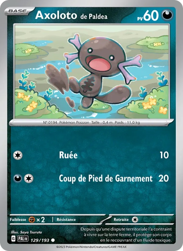 Axoloto de Paldea 129/193 - Évolutions à Paldea - Reverse - Pokémon JCC