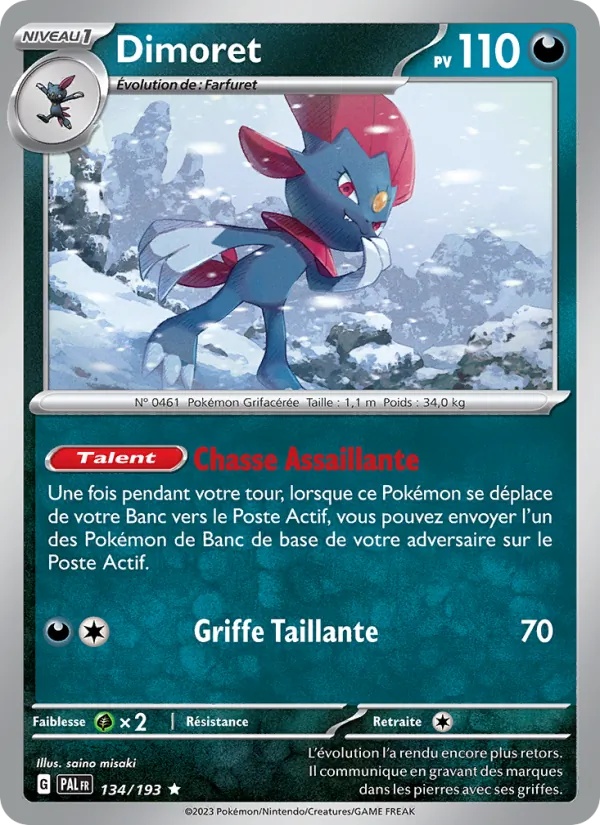 Dimoret 134/193 - Évolutions à Paldea - Reverse - Pokémon JCC