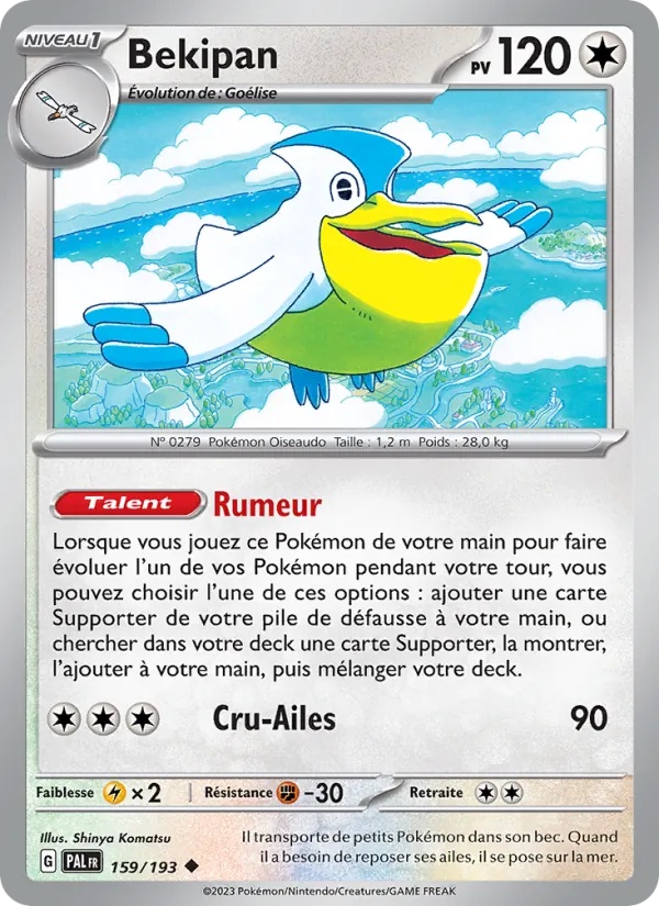 Bekipan 159/193 - Évolutions à Paldea - Reverse - Pokémon JCC