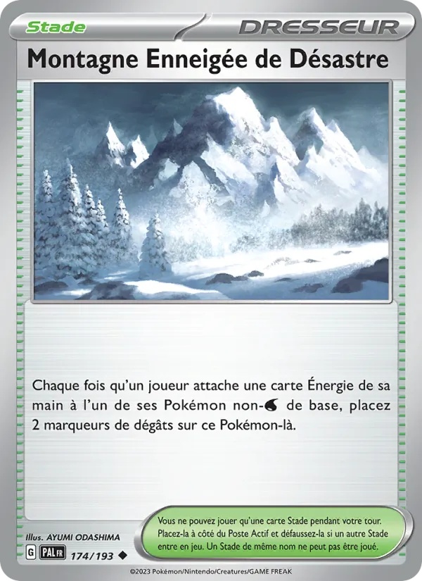 Montagne Enneigée de Désastre 174/193 - Évolutions à Paldea - Reverse - Pokémon JCC