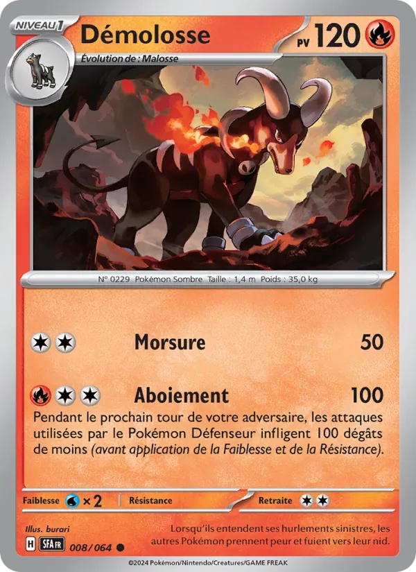 Démolosse 008/64 - Fable Nébuleuse - Reverse - Pokémon JCC