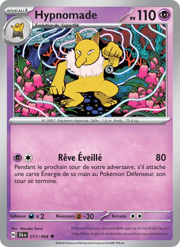 Hypnomade 017/64 - Fable Nébuleuse - Reverse - Pokémon JCC