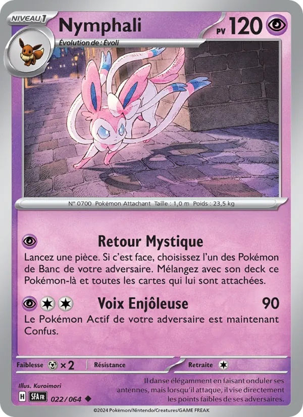 Nymphali 022/64 - Fable Nébuleuse - Reverse - Pokémon JCC