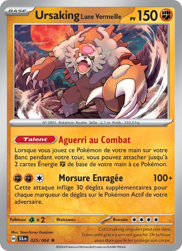 Ursaking Lune Vermeille 025/64 - Fable Nébuleuse - Reverse - Pokémon JCC