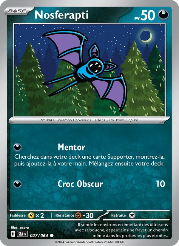 Nosferapti 027/64 - Fable Nébuleuse - Reverse - Pokémon JCC
