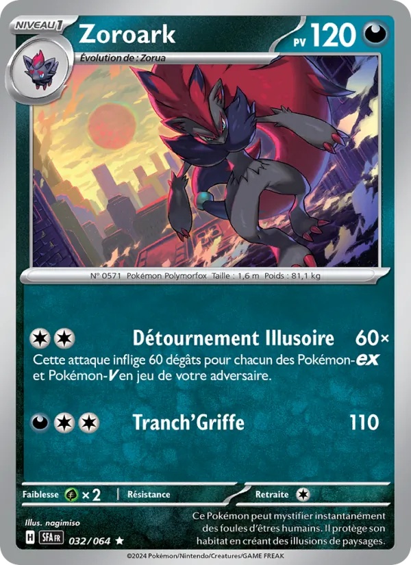 Zoroark 032/64 - Fable Nébuleuse - Reverse - Pokémon JCC