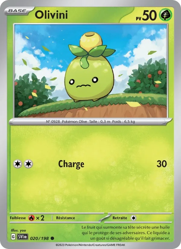 Olivini 020/198 - Écarlate et Violet - Reverse - Pokémon JCC