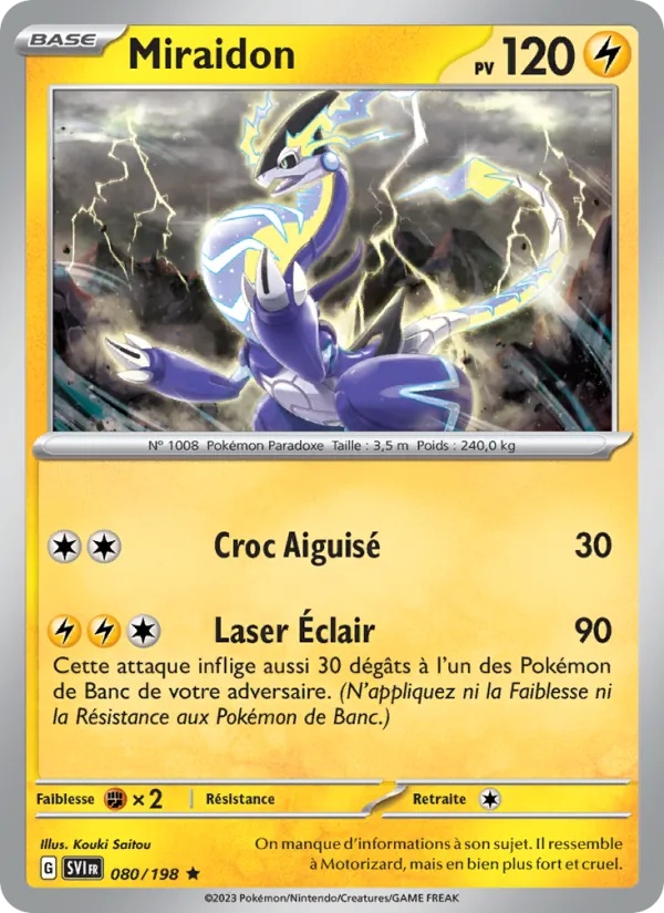 Miraidon 080/198 - Écarlate et Violet - Reverse - Pokémon JCC