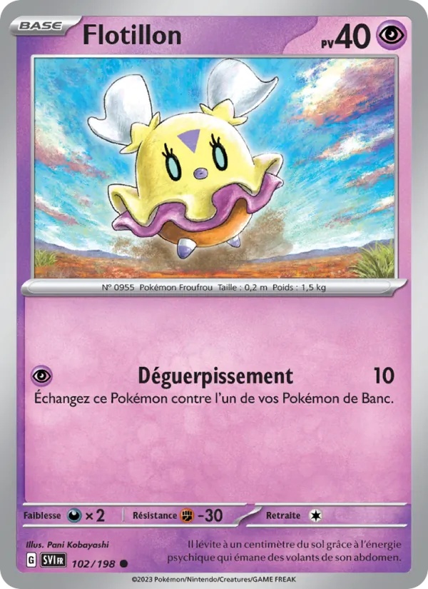 Flotillon 102/198 - Écarlate et Violet - Reverse - Pokémon JCC