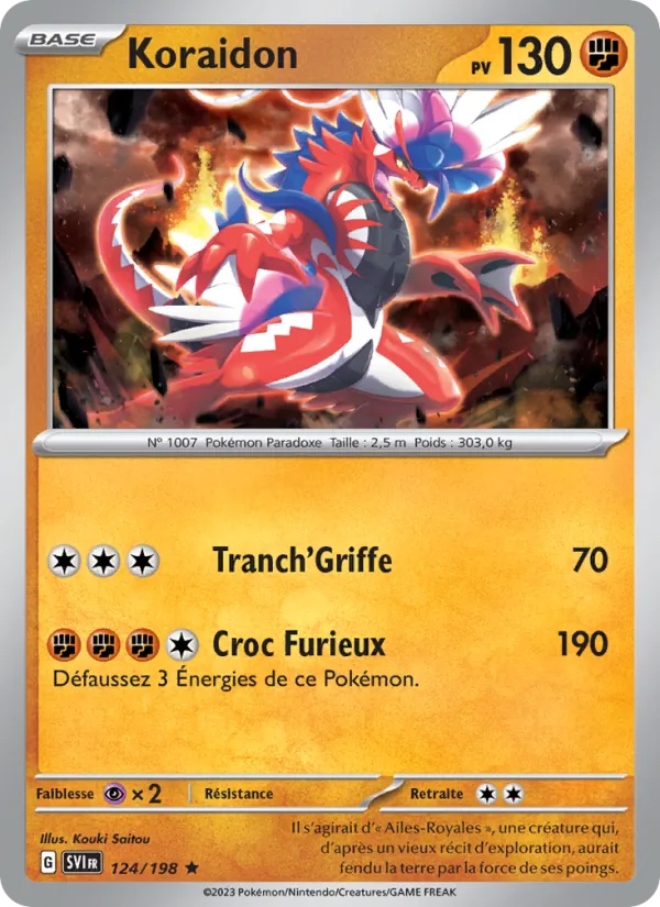 Koraidon 124/198 - Écarlate et Violet - Reverse - Pokémon JCC