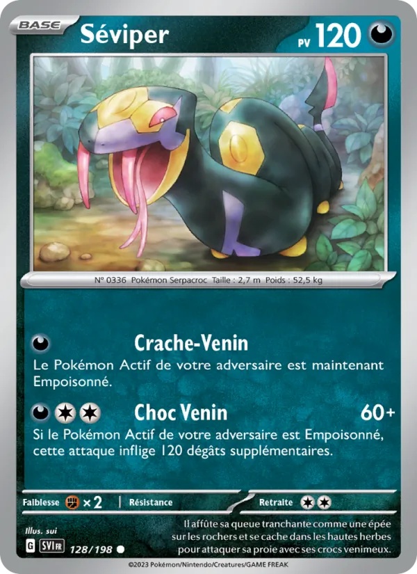 Séviper 128/198 - Écarlate et Violet - Reverse - Pokémon JCC
