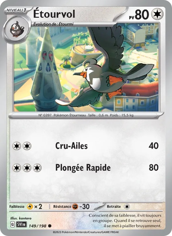 Étourvol 149/198 - Écarlate et Violet - Reverse - Pokémon JCC