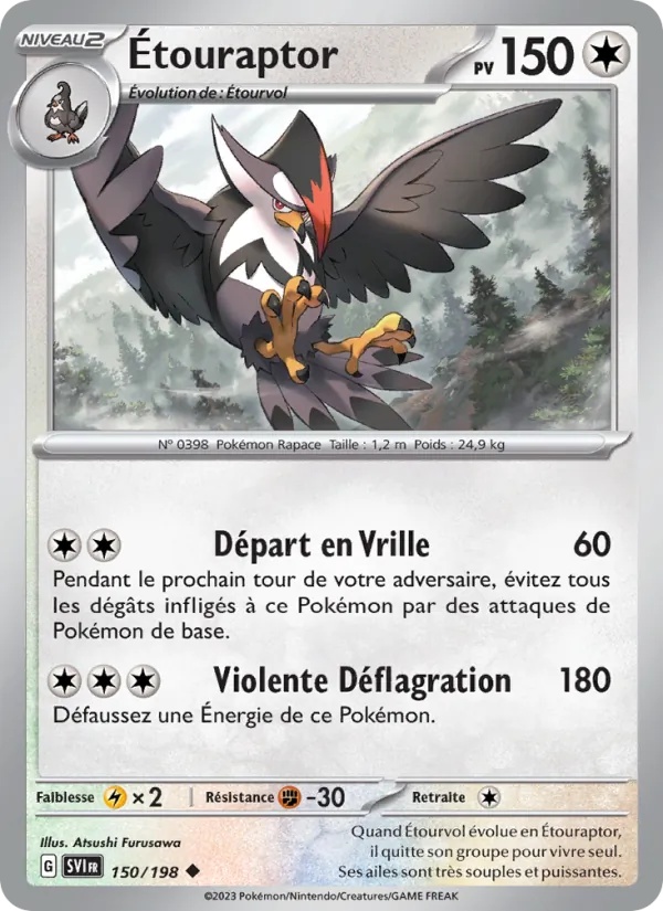 Étouraptor 150/198 - Écarlate et Violet - Reverse - Pokémon JCC