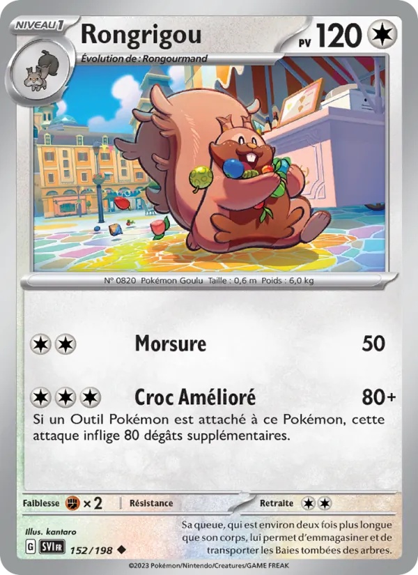 Rongrigou 152/198 - Écarlate et Violet - Reverse - Pokémon JCC