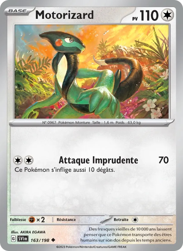 Motorizard 163/198 - Écarlate et Violet - Reverse - Pokémon JCC