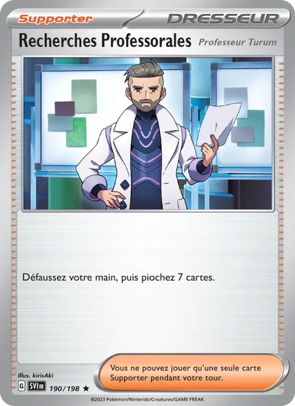 Recherches Professorales 190/198 - Écarlate et Violet - Reverse - Pokémon JCC