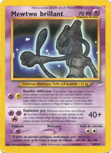 Mewtwo brillant 109/105 Holo 1re Édition