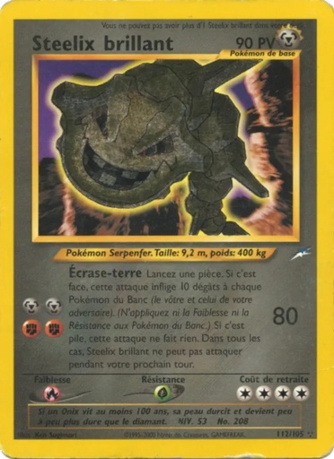 Steelix brillant 112/105 Holo 1re Édition