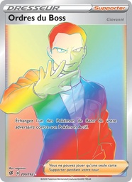 Ordres du Boss (Giovanni) 200/192 - Clash des Rebelles - Holo Rainbow - Pokémon JCC