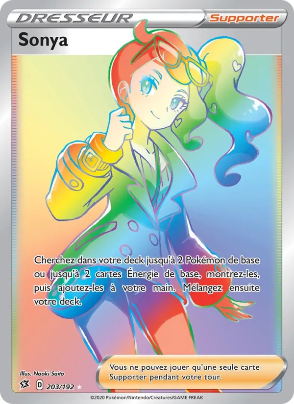 Sonya 203/192 - Clash des Rebelles - Holo Rainbow - Pokémon JCC