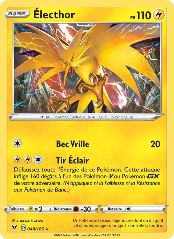 Électhor 48/185 - Voltage Éclatant - Holo Cosmos - Pokémon JCC
