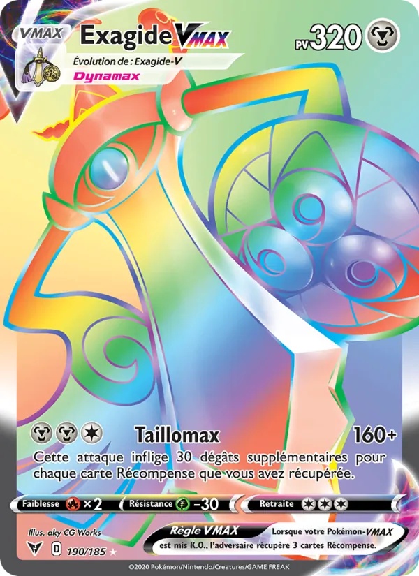 Exagide VMAX 190/185 - Voltage Éclatant - Holo Rainbow - Pokémon JCC