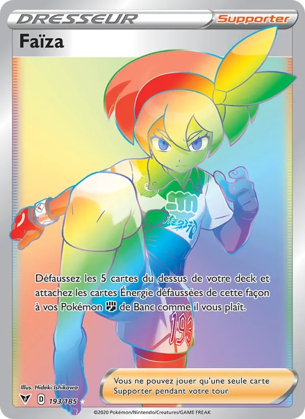 Faïza 193/185 - Voltage Éclatant - Holo Rainbow - Pokémon JCC