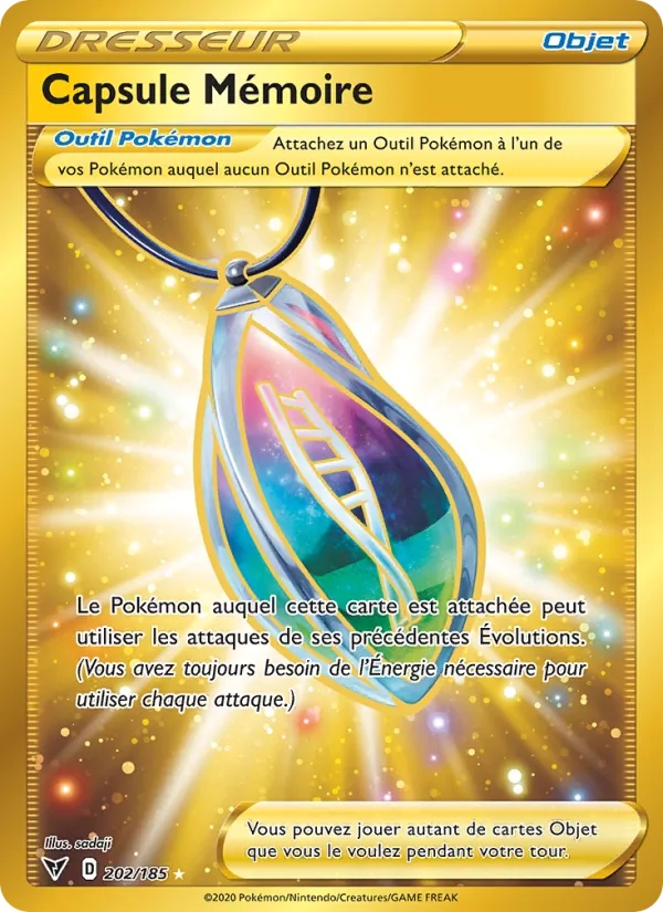 Capsule Mémoire 202/185 - Voltage Éclatant - Holo Or - Pokémon JCC