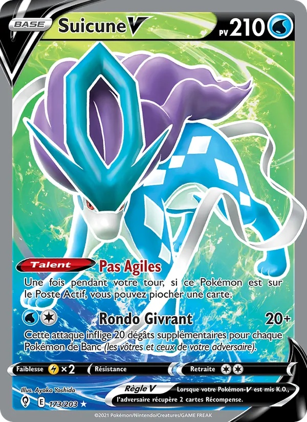 Suicune V 173/203 - Évolution Céleste - Holo - Pokémon JCC