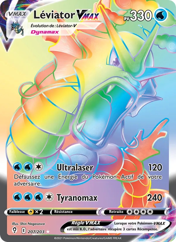 Léviator VMAX 207/203 - Évolution Céleste - Holo Rainbow - Pokémon JCC