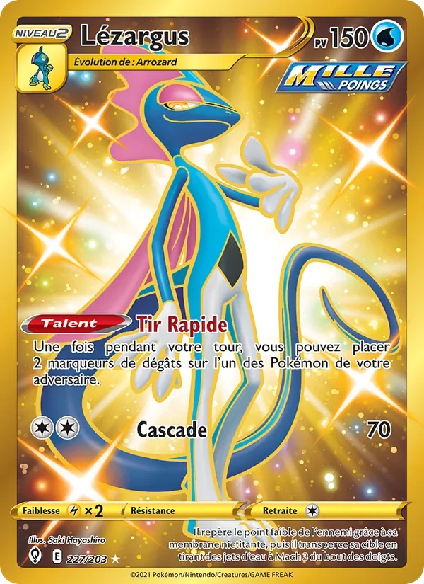 Lézargus 227/203 - Évolution Céleste - Holo Or - Pokémon JCC