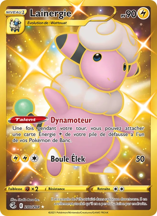 Lainergie 280/264 - Poing de Fusion - Holo Or - Pokémon JCC