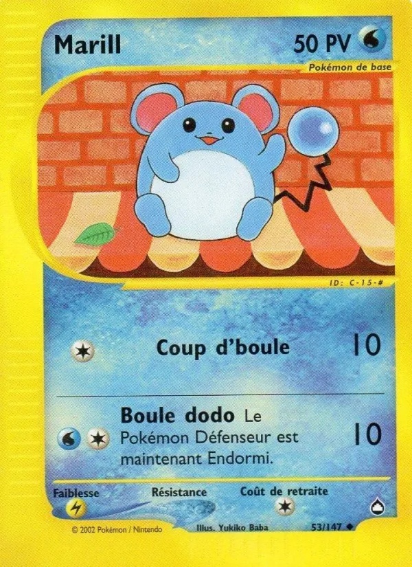 Marill 53/147 - Aquapolis - Pokémon JCC