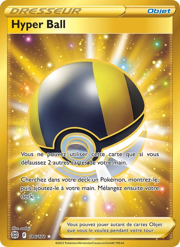 Hyper Ball 186/172 - Stars Étincelantes - Holo Or - Pokémon JCC