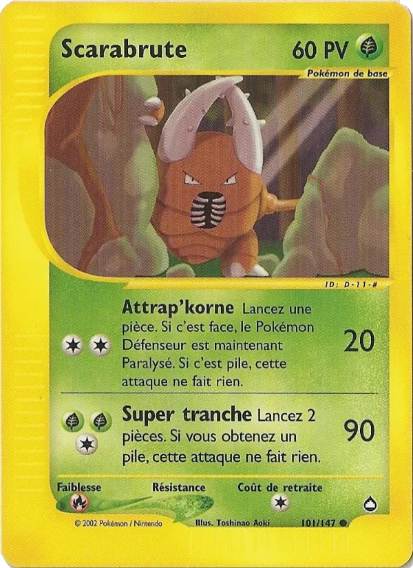Scarabrute 101/147 - Aquapolis - Pokémon JCC