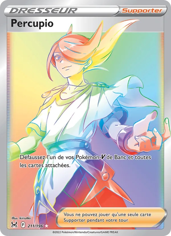 Percupio 211/196 - Origine Perdue - Holo Rainbow - Pokémon JCC