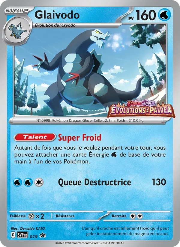 Glaivodo 019/225 - SVP Black Star Promos - Holo Logo de la série - Pokémon JCC