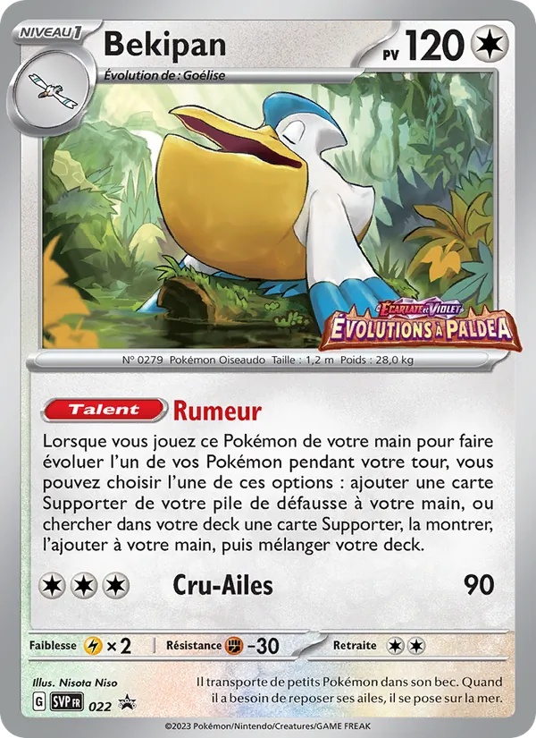 Bekipan 022/225 - SVP Black Star Promos - Holo Logo de la série Staff - Pokémon JCC