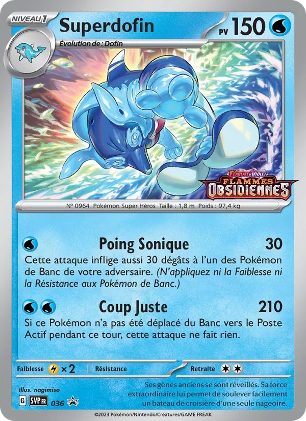 Superdofin 036/225 - SVP Black Star Promos - Holo Logo de la série - Pokémon JCC
