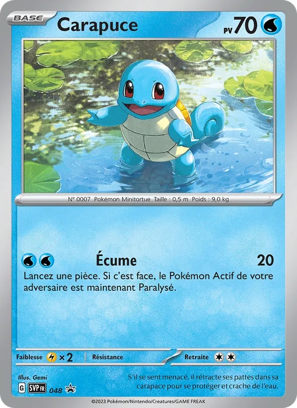 Carapuce 048/225 - SVP Black Star Promos - Holo - Pokémon JCC