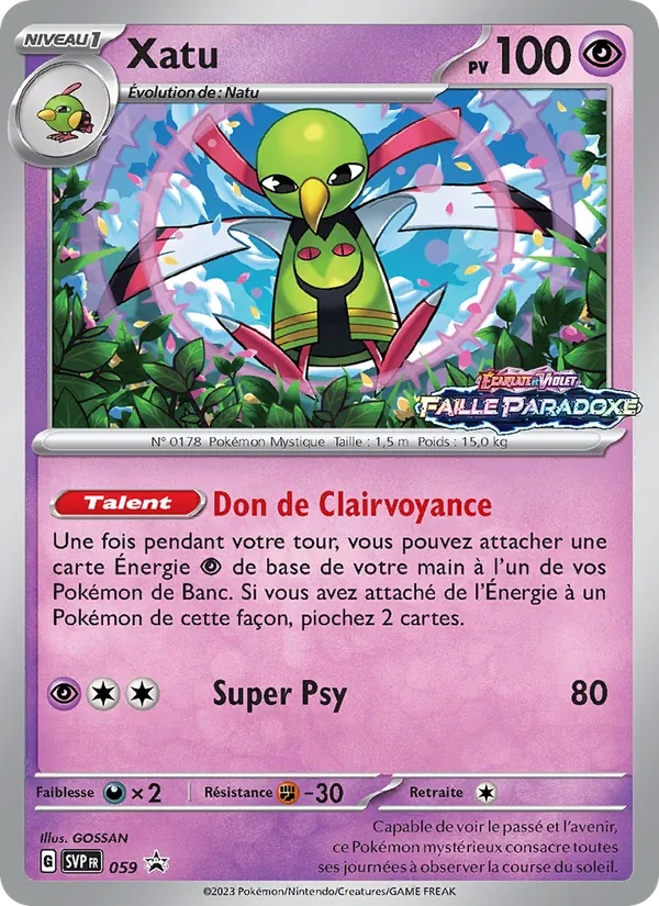 Xatu 059/225 - SVP Black Star Promos - Holo Logo de la série - Pokémon JCC