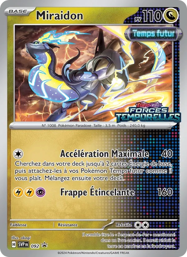 Miraidon 092/225 - SVP Black Star Promos - Holo Logo de la série - Pokémon JCC