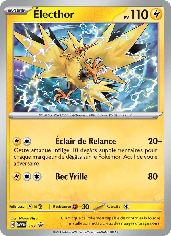 Électhor 157/225 - SVP Black Star Promos - Holo Cosmos - Pokémon JCC