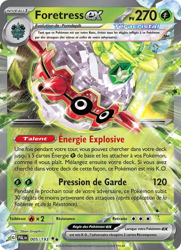 Foretress-ex 005/193 - Évolutions à Paldea - Holo - Pokémon JCC